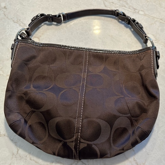 Coach Hobo Shoulder Bag Soho Brown Signature - Picture 4 of 7